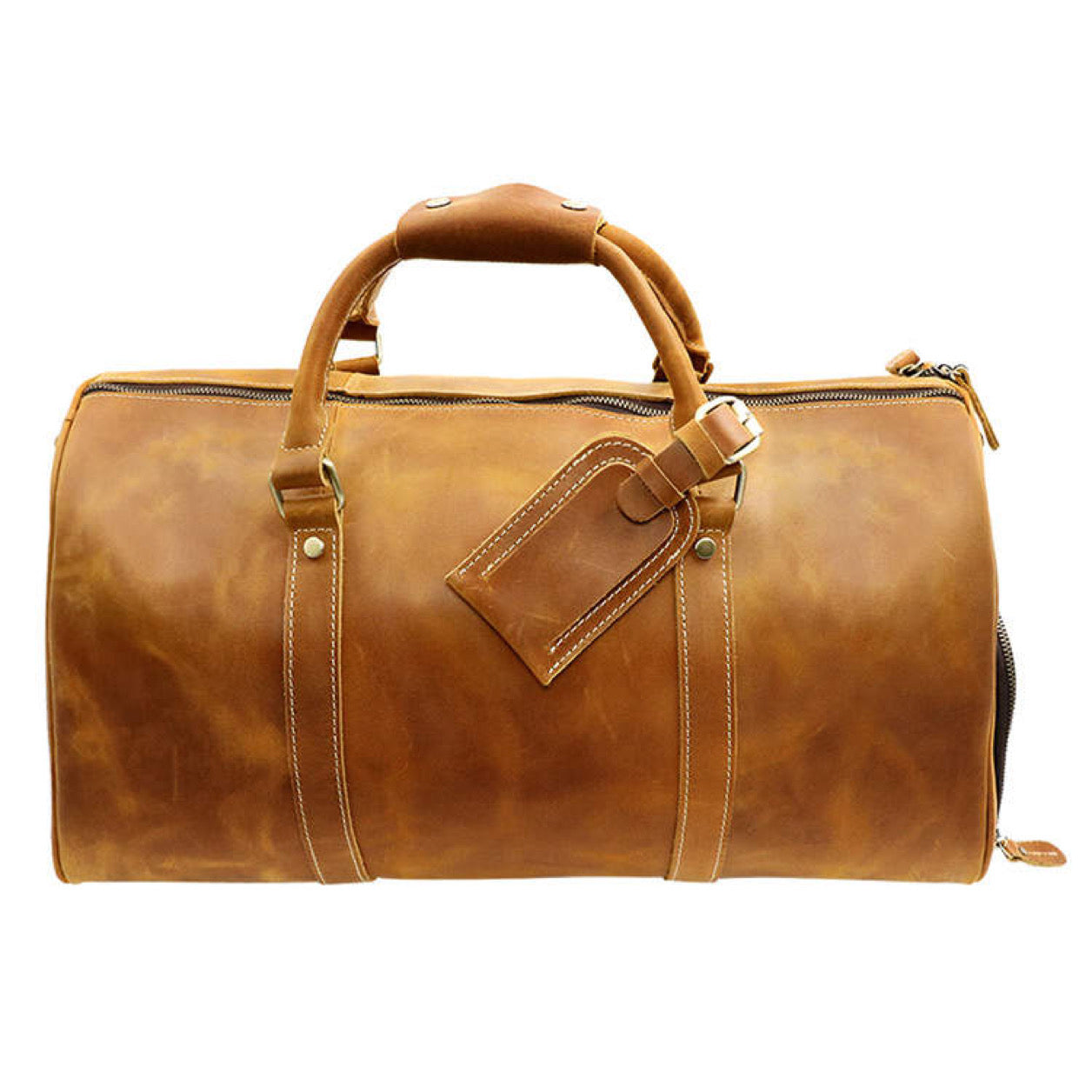 Vintage Crazy Horse Genuine Leather Weekend Carry On Bag