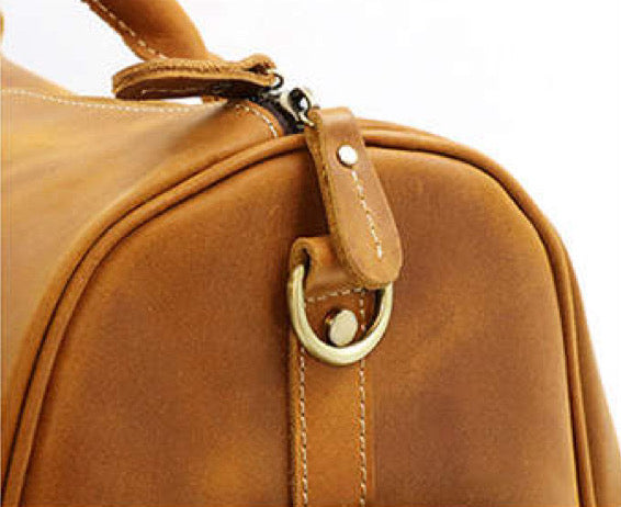 Vintage Crazy Horse Genuine Leather Weekend Carry On Bag