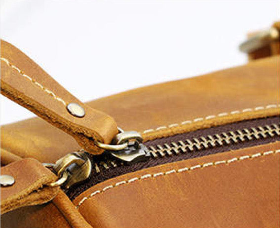 Vintage Crazy Horse Genuine Leather Weekend Carry On Bag